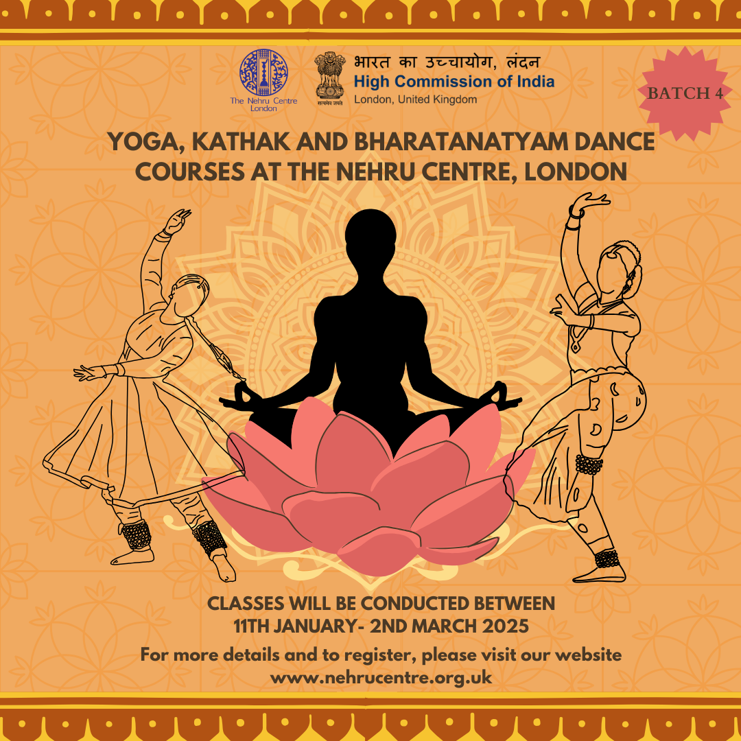 Yoga, Kathak and Bharatanatyam Dance Courses